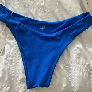 Monday Swimwear Byron Bottom Size M Azure Blue
